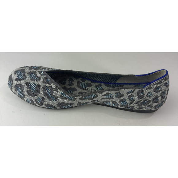 Rothy's Round Toe The Flat Ballet Slip On Knit Shoes Leopard Animal Print Sz 8.5 - Picture 4 of 13
